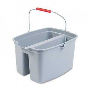 Rubbermaid Commercial 19 Quart Double Utility Pail, 18 x 14 1/2 x 10, Gray Plastic RCP262888GY FG262888GRAY