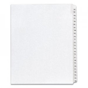 Avery Preprinted Legal Exhibit Side Tab Index Dividers, Allstate Style, 25-Tab, 101 to 125, 11 x 8.5, White