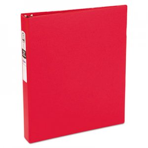 Avery Economy Non-View Binder with Round Rings, 3 Rings, 1" Capacity, 11 x 8.5, Red, (3310) AVE03310 03310