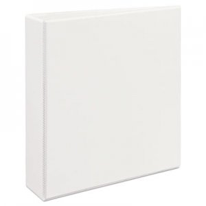 Avery Durable View Binder with DuraHinge and EZD Rings, 3 Rings, 2" Capacity, 11 x 8.5, White, (9501) AVE09501