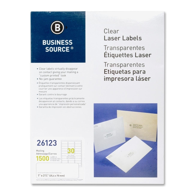 Business Source Clear Mailing Label 26123