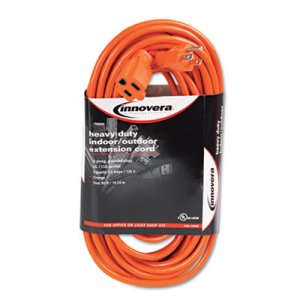 Innovera Indoor/Outdoor Extension Cord, 50ft, Orange IVR72250