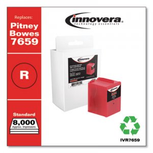 Innovera Compatible Red Postage Meter Ink, Replacement for Pitney Bowes 765-9 (7659), 8,000 Page-Yield IVR7659