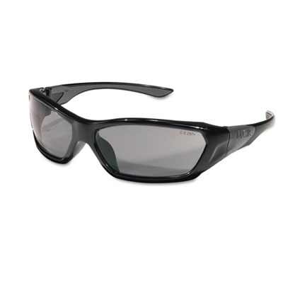 Crews ForceFlex Safety Glasses, Black Frame, Gray Lens FF122 CRWFF122