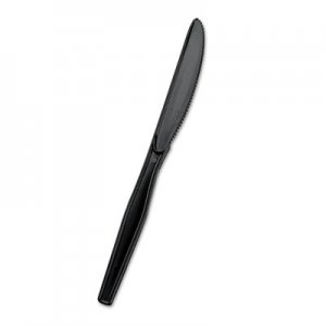 Dixie SmartStock Plastic Cutlery Refill, Knives, 7", Series-O Mediumweight, Black, 40/Pack, 24 Packs/Carton DXESSK51 SSK51