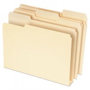 Pendaflex Double Stuff File Folders, 1/3-Cut Tabs, Letter Size, Manila, 50/Pack PFX54459 54459EE
