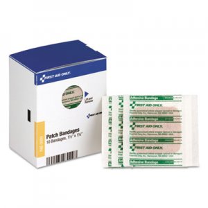 First Aid Only SmartCompliance Patch Bandages, 1 1/2" x 1 1/2", 10/Box FAOFAE3000 FAE-3000