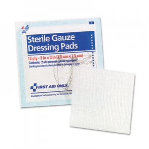 First Aid Only Gauze Pads, 3" x 3", 5/Pack FAOFAE5005 FAE-5005