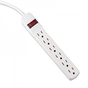 Innovera Six-Outlet Power Strip, 15 ft Cord, 1.94 x 10.19 x 1.19, Ivory IVR73315