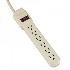 Innovera Six-Outlet Power Strip, 4 ft Cord, 1.94 x 10.19 x 1.19, Ivory IVR73304