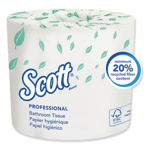 Scott Essential Standard Roll Bathroom Tissue, Septic Safe, 1-Ply, White, 1210 Sheets/Roll, 80 Rolls/Carton KCC05102CT 5102