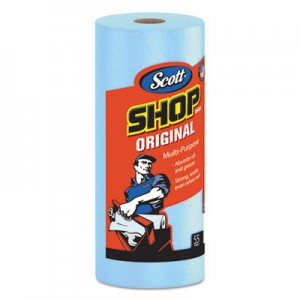 Scott Shop Towels, Standard Roll, 10.4 x 11, Blue, 55/Roll, 30 Rolls/Carton KCC75130 75130