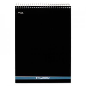 Cambridge Stiff-Back Wire Bound Notebook, 1 Subject, Wide/Legal Rule, White/Blue Cover, 8.5 x 11.5, 70