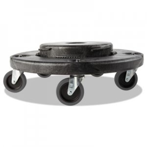 Rubbermaid Commercial Brute Quiet Dolly, 250 lb Capacity, 18.25 dia. x 6.63h, Black RCP264043BLA FG264043BLA