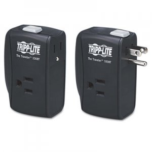 Tripp Lite Protect It! Portable Surge Protector, 2 Outlets, Direct Plug-In, 1050 Joules TRPTRAVLER100BT TRAVELER100BT