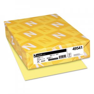 Neenah Paper Exact Index Card Stock, 110 lb, 8.5 x 11, Canary, 250/Pack WAU49541 49541