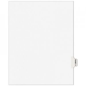 Avery Avery-Style Preprinted Legal Side Tab Divider, Exhibit H, Letter, White, 25/Pack, (1378) AVE01378 01378