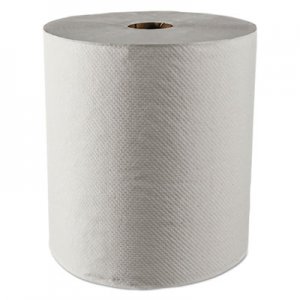 Scott Essential 100% Recycled Fiber Hard Roll Towel, 1.5" Core,White,8" x 800ft, 12/CT KCC01052 01052