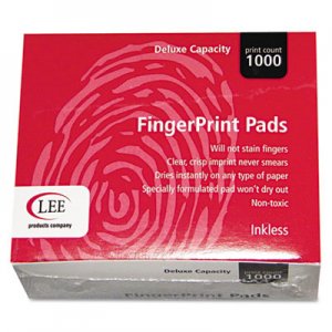 LEE Inkless Fingerprint Pad, 2 1/4 x 1 3/4, Black, Dozen LEE03127 03127