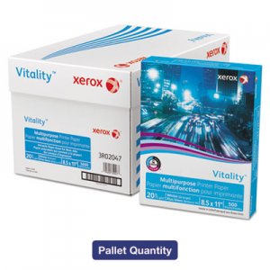 Xerox Vitality Multipurpose Printer Paper, 8 1/2 x 11, White, 200,000 Sheets/PL XER3R02047PLT 3R02047PLT