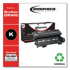 Innovera Remanufactured Black Drum Unit, Replacement for Brother DR400, 20,000 Page-Yield IVRDR400