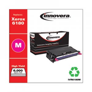 Innovera Remanufactured Magenta High-Yield Toner, Replacement for Xerox 6180 (113R00724), 6,000 Page-Yield IVR6180M