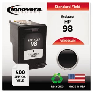 Innovera Remanufactured Black High-Yield Ink, Replacement for HP 98 (C9364A), 400 Page-Yield IVR9364WN