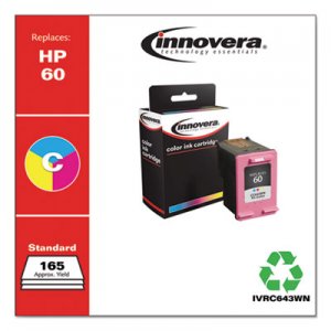 Innovera Remanufactured Tri-Color Ink, Replacement for HP 60 (CC643WN), 165 Page-Yield IVRC643WN