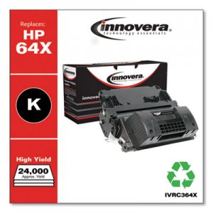 Innovera Remanufactured Black High-Yield Toner, Replacement for HP 64X (CC364X), 24,000 Page-Yield IVRC364X