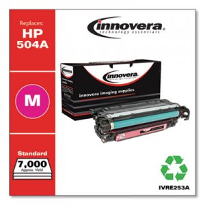 Innovera Remanufactured Magenta Toner, Replacement for HP 504A (CE253A), 7,000 Page-Yield IVRE253A