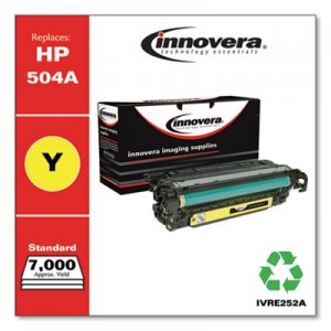 Innovera Remanufactured Yellow Toner, Replacement for HP 504A (CE252A), 7,000 Page-Yield IVRE252A