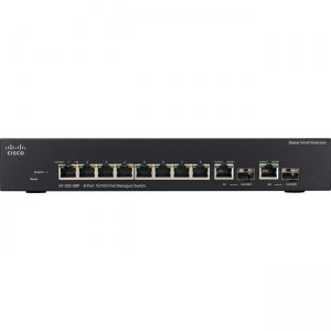 Cisco 8-Port 10/100 PoE Managed Switch w/Gig Uplinks SRW208P-K9-NA SF302-08P