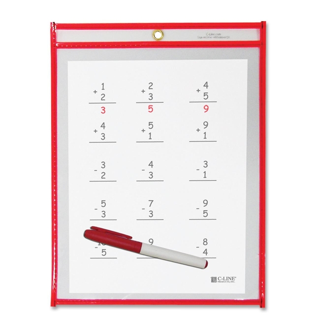 C-Line Reusable Dry Erase Pocket 40814