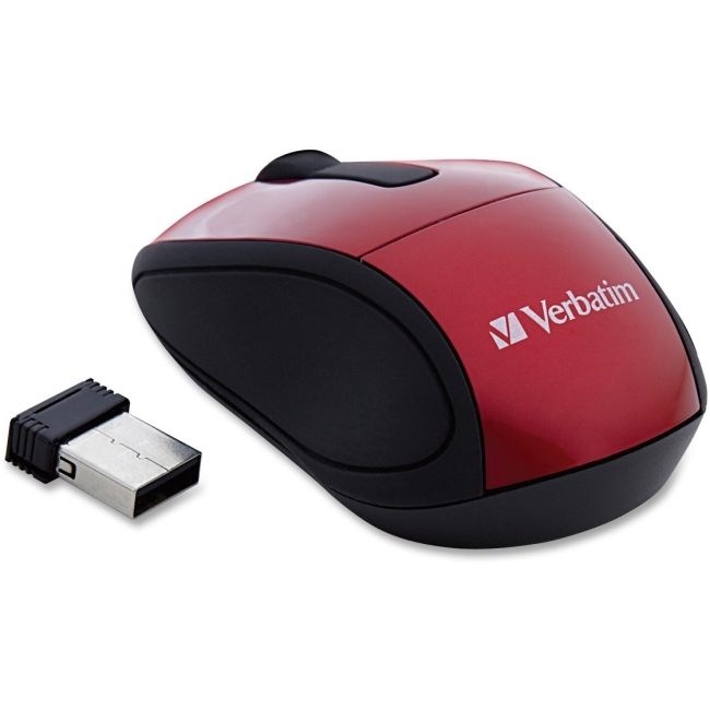 Verbatim Wireless Mini Travel Mouse Red 97540
