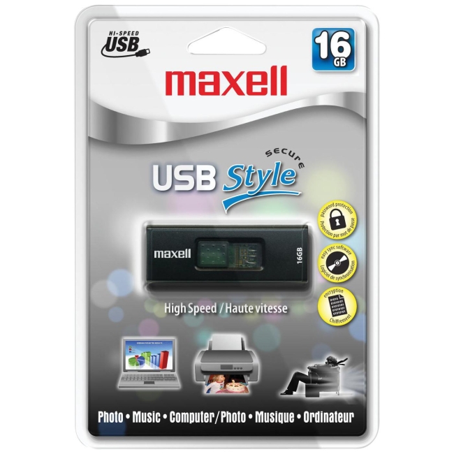 Maxell 16GB USB Style USB 2.0 Flash Drive 503303 416BK