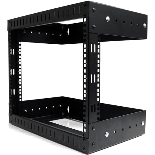 StarTech.com 8U Open Frame Wall Mount Equipment Rack - Adjustable Depth RK812WALLOA