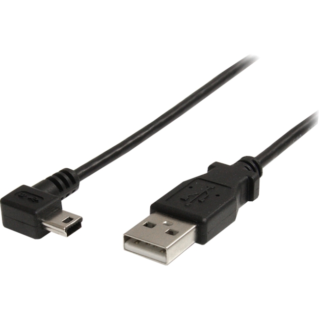 StarTech.com 3 ft Mini USB Cable - A to Right Angle Mini B USB2HABM3RA