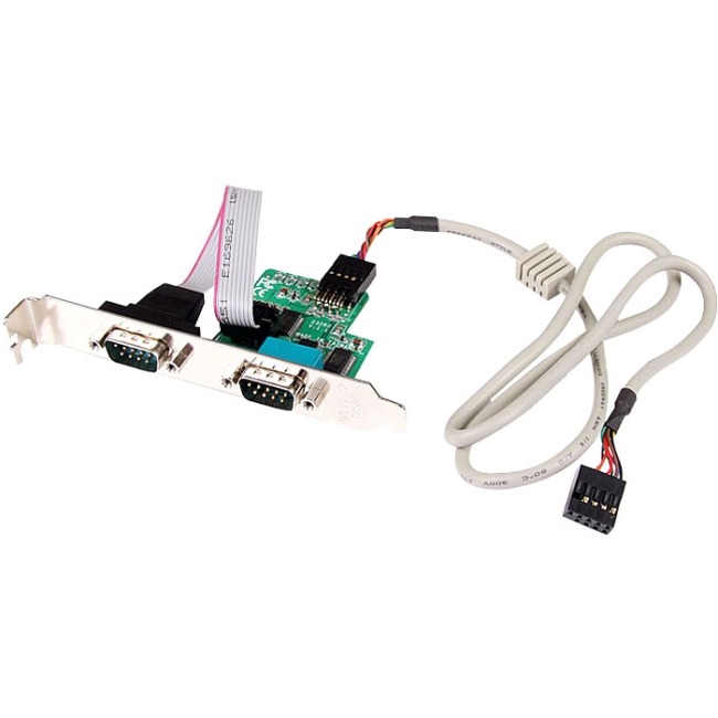 StarTech.com 24in Internal USB Motherboard Header to 2 Port Serial RS232 Adapter ICUSB232INT2