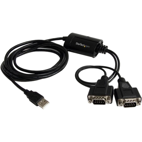 StarTech.com 2 Port FTDI USB to Serial RS232 Adapter Cable with COM Retention ICUSB2322F