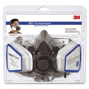 3M Half Facepiece Paint Spray/Pesticide Respirator, Medium MMM6211PA1A 6211PA1-A-NA