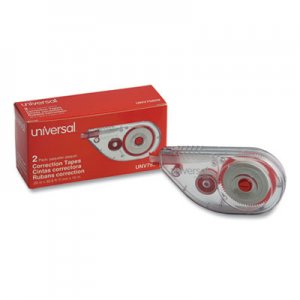 Universal Side-Application Correction Tape, 1/5" x 393", 2/Pack UNV75609