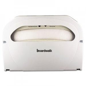 Boardwalk Wall-Mount Toilet Seat Cover Dispenser, Plastic, White BWKKD100