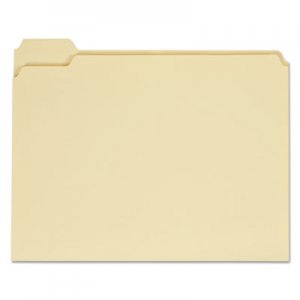 Universal Top Tab Manila File Folders, 1/5-Cut Tabs, Assorted Positions, Letter Size, 11 pt. Manila, 100/Box UNV12115