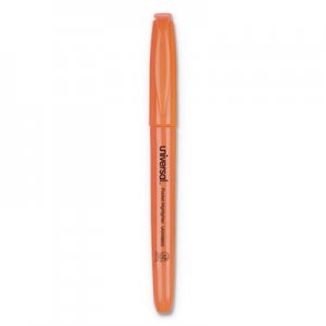Universal Pocket Highlighters, Chisel Tip, Fluorescent Orange, Dozen UNV08853