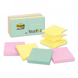 Post-it Pop-up Notes Original Pop-up Refill, 3 x 3, Assorted Marseille Colors, 100-Sheet, 12/Pack MMMR33012AP