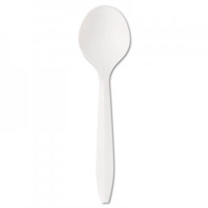 Boardwalk Mediumweight Polystyrene Cutlery, Soup Spoon, White, 1000/Carton BWKSOUPSPOON