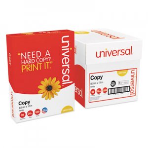 Universal Copy Paper Convenience Carton, 92 Bright, 20lb, 8.5 x 11, White, 500 Sheets/Ream, 5 Reams/Carton UNV11289