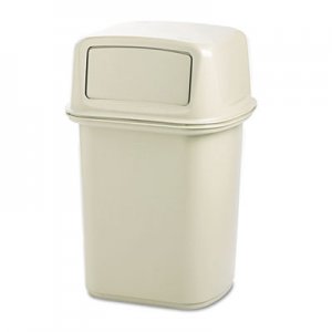 Rubbermaid Commercial Ranger Fire-Safe Container, Square, Structural Foam, 45 gal, Beige RCP917188BG FG917188BEIG