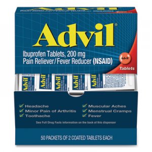 Advil Ibuprofen Tablets, Two-Packs, 50 Packs/Box PFYBXAVL50BX BXAVL50BX