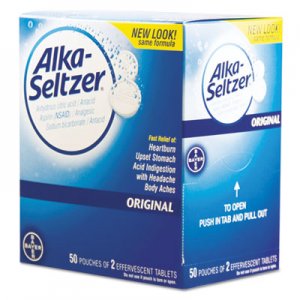 Alka-Seltzer Antacid and Pain Relief Medicine, Two-Pack, 50 Packs/Box PFYBXAS50 50004